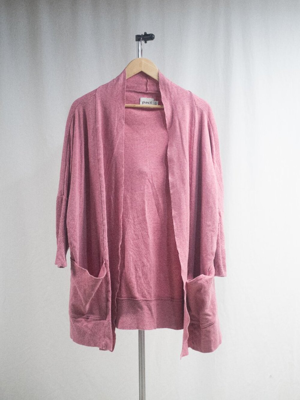 Pact Pink Open Front Cardigan